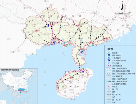 北部湾城市群规划范围包括广西壮族南宁市,北海市,钦州市